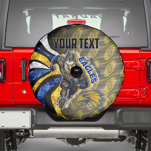 Personalised West Coast Eagles Spare Tire Cover Trippy Psychedelic Abstract Art Mascot Football Fans
