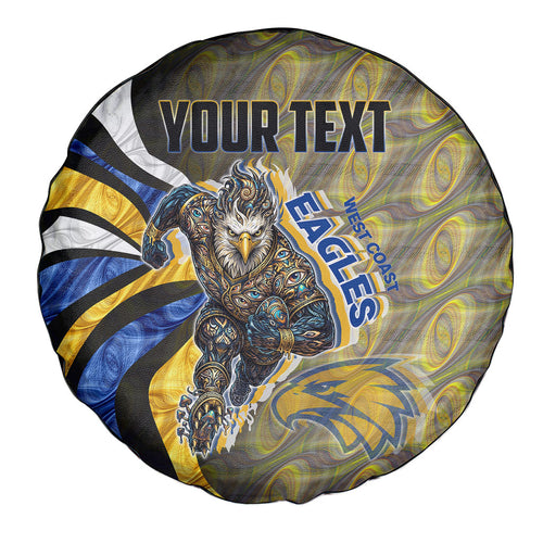 Personalised West Coast Eagles Spare Tire Cover Trippy Psychedelic Abstract Art Mascot Football Fans