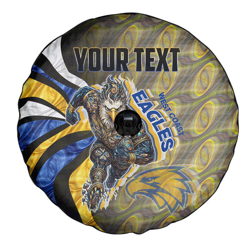 Personalised West Coast Eagles Spare Tire Cover Trippy Psychedelic Abstract Art Mascot Football Fans