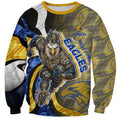 Personalised West Coast Eagles Sweatshirt Trippy Psychedelic Abstract Art Mascot Football Fans