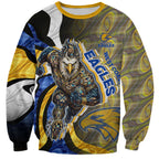 Personalised West Coast Eagles Sweatshirt Trippy Psychedelic Abstract Art Mascot Football Fans