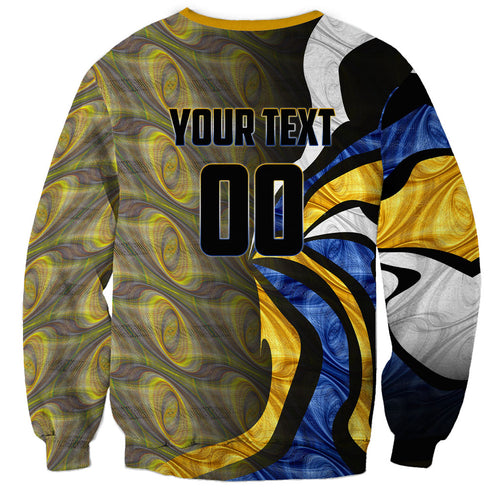 Personalised West Coast Eagles Sweatshirt Trippy Psychedelic Abstract Art Mascot Football Fans