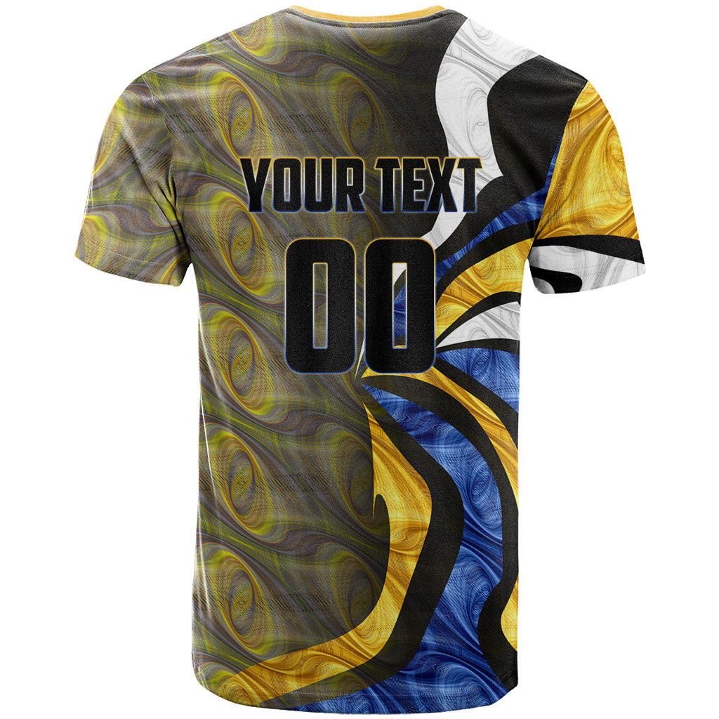 Personalised West Coast Eagles T Shirt Trippy Psychedelic Abstract Art Mascot Football Fans
