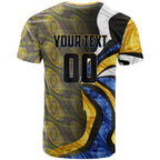 Personalised West Coast Eagles T Shirt Trippy Psychedelic Abstract Art Mascot Football Fans