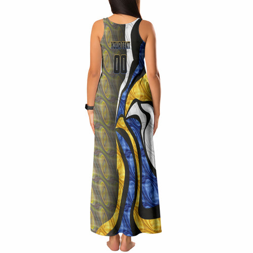 Personalised West Coast Eagles Tank Maxi Dress Trippy Psychedelic Abstract Art Mascot Football Fans