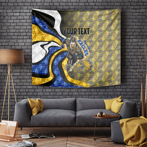 Personalised West Coast Eagles Tapestry Trippy Psychedelic Abstract Art Mascot Football Fans