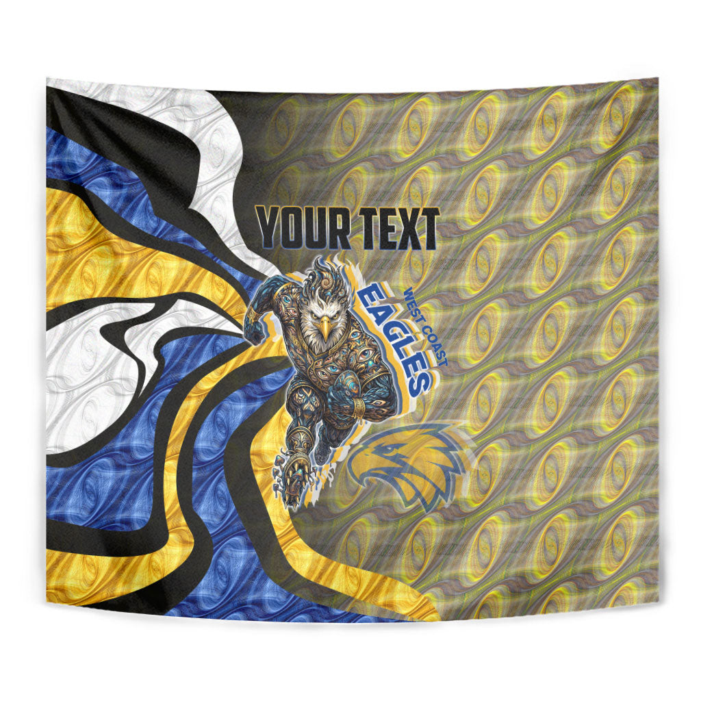 Personalised West Coast Eagles Tapestry Trippy Psychedelic Abstract Art Mascot Football Fans