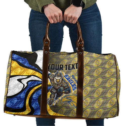 Personalised West Coast Eagles Travel Bag Trippy Psychedelic Abstract Art Mascot Football Fans