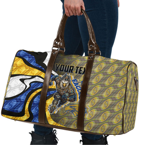 Personalised West Coast Eagles Travel Bag Trippy Psychedelic Abstract Art Mascot Football Fans