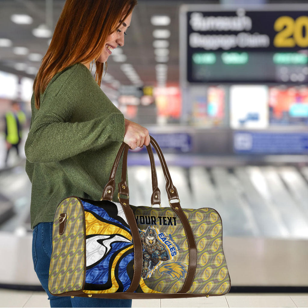 Personalised West Coast Eagles Travel Bag Trippy Psychedelic Abstract Art Mascot Football Fans