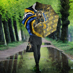 Personalised West Coast Eagles Umbrella Trippy Psychedelic Abstract Art Mascot Football Fans