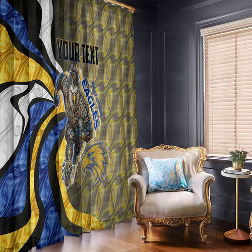 Personalised West Coast Eagles Window Curtain Trippy Psychedelic Abstract Art Mascot Football Fans