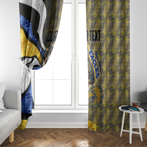 Personalised West Coast Eagles Window Curtain Trippy Psychedelic Abstract Art Mascot Football Fans