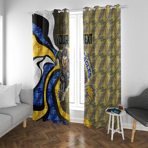 Personalised West Coast Eagles Window Curtain Trippy Psychedelic Abstract Art Mascot Football Fans