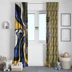 Personalised West Coast Eagles Window Curtain Trippy Psychedelic Abstract Art Mascot Football Fans