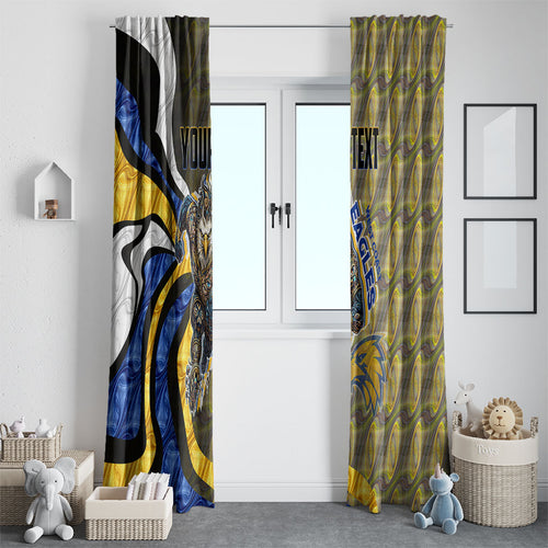 Personalised West Coast Eagles Window Curtain Trippy Psychedelic Abstract Art Mascot Football Fans
