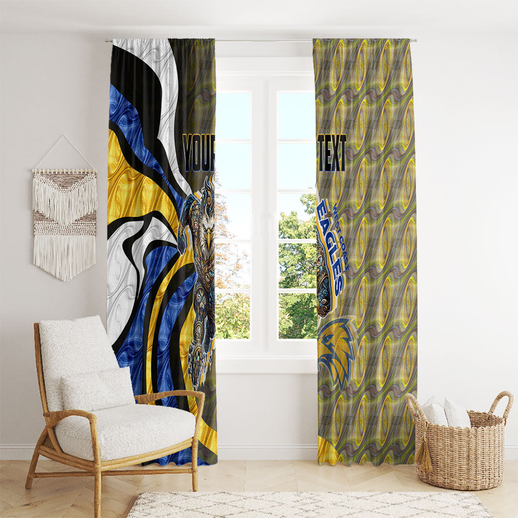 Personalised West Coast Eagles Window Curtain Trippy Psychedelic Abstract Art Mascot Football Fans
