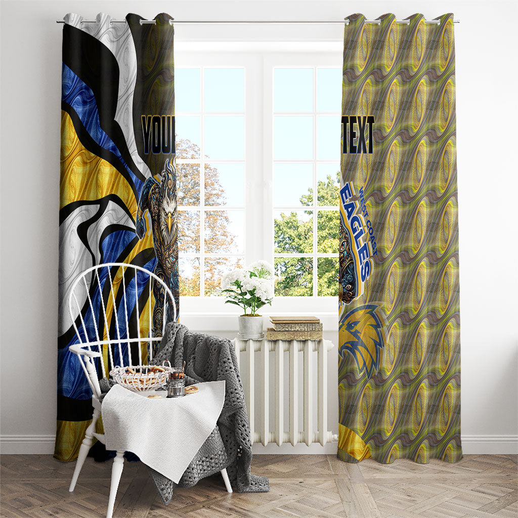 Personalised West Coast Eagles Window Curtain Trippy Psychedelic Abstract Art Mascot Football Fans