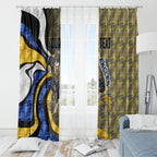 Personalised West Coast Eagles Window Curtain Trippy Psychedelic Abstract Art Mascot Football Fans