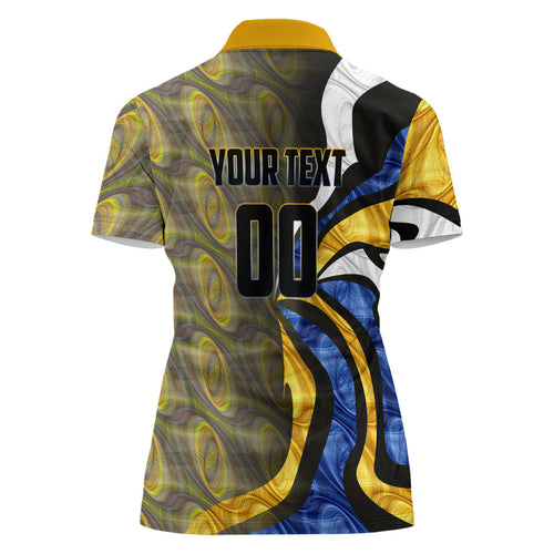Personalised West Coast Eagles Women Polo Shirt Trippy Psychedelic Abstract Art Mascot Football Fans