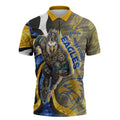 Personalised West Coast Eagles Zipper Polo Shirt Trippy Psychedelic Abstract Art Mascot Football Fans