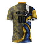 Personalised West Coast Eagles Zipper Polo Shirt Trippy Psychedelic Abstract Art Mascot Football Fans