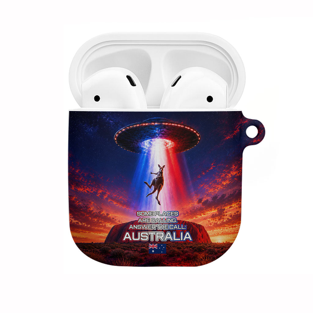 Australia Koala And Kangaroo UFO AirPods Case Sci-Fi Galaxy Opera House And Uluru