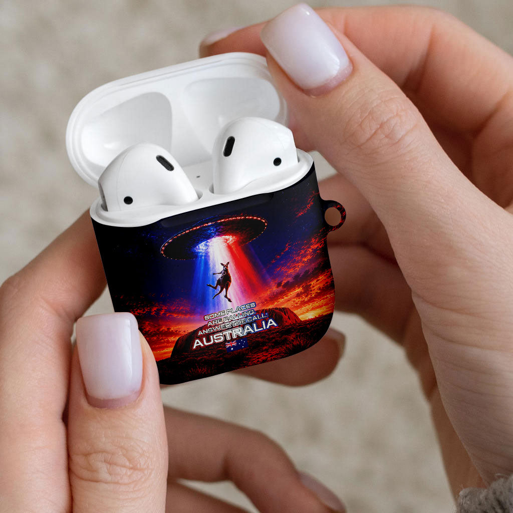 Australia Koala And Kangaroo UFO AirPods Case Sci-Fi Galaxy Opera House And Uluru
