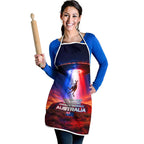 Australia Koala And Kangaroo UFO Apron Sci-Fi Galaxy Opera House And Uluru