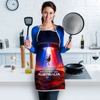 Australia Koala And Kangaroo UFO Apron Sci-Fi Galaxy Opera House And Uluru