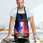 Australia Koala And Kangaroo UFO Apron Sci-Fi Galaxy Opera House And Uluru