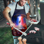 Australia Koala And Kangaroo UFO Apron Sci-Fi Galaxy Opera House And Uluru