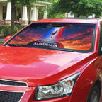 Australia Koala And Kangaroo UFO Auto Sun Shade Sci-Fi Galaxy Opera House And Uluru