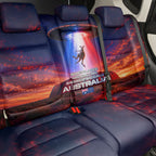 Australia Koala And Kangaroo UFO Back Car Seat Cover Sci-Fi Galaxy Opera House And Uluru