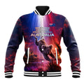 Australia Koala And Kangaroo UFO Baseball Jacket Sci-Fi Galaxy Opera House And Uluru