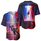 Australia Koala And Kangaroo UFO Baseball Jersey Sci-Fi Galaxy Opera House And Uluru