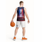 Australia Koala And Kangaroo UFO Basketball Jersey Sci-Fi Galaxy Opera House And Uluru