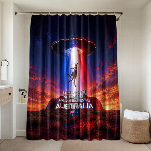 Australia Koala And Kangaroo UFO Bathroom Set Sci-Fi Galaxy Opera House And Uluru