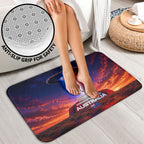 Australia Koala And Kangaroo UFO Bathroom Set Sci-Fi Galaxy Opera House And Uluru