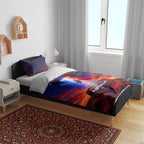 Australia Koala And Kangaroo UFO Bedding Set Sci-Fi Galaxy Opera House And Uluru