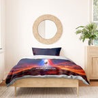 Australia Koala And Kangaroo UFO Bedding Set Sci-Fi Galaxy Opera House And Uluru