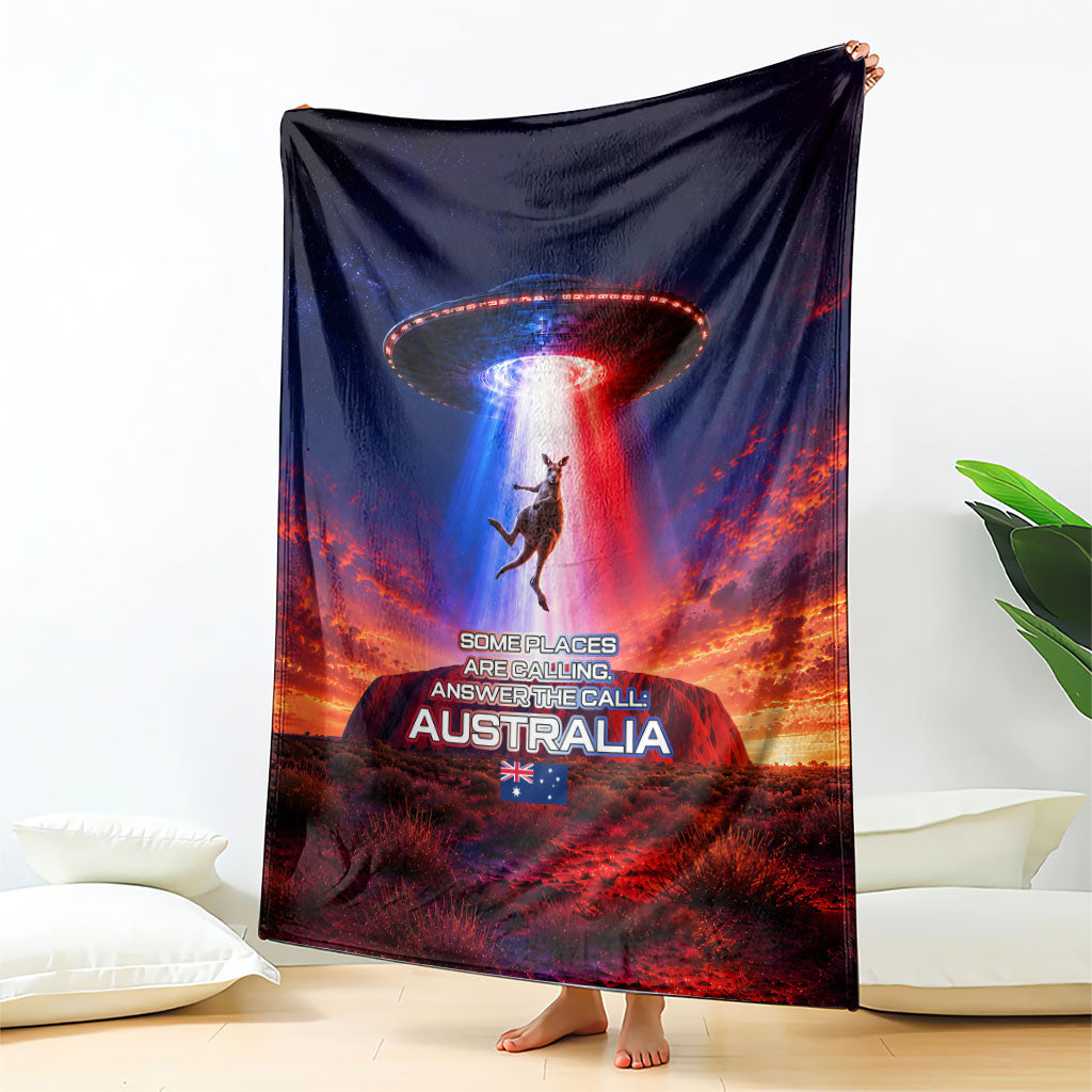 Australia Koala And Kangaroo UFO Blanket Sci-Fi Galaxy Opera House And Uluru