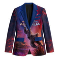 Australia Koala And Kangaroo UFO Blazer Sci-Fi Galaxy Opera House And Uluru