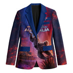 Australia Koala And Kangaroo UFO Blazer Sci-Fi Galaxy Opera House And Uluru
