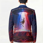 Australia Koala And Kangaroo UFO Blazer Sci-Fi Galaxy Opera House And Uluru