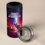 Australia Koala And Kangaroo UFO 4 in 1 Can Cooler Tumbler Sci-Fi Galaxy Opera House And Uluru