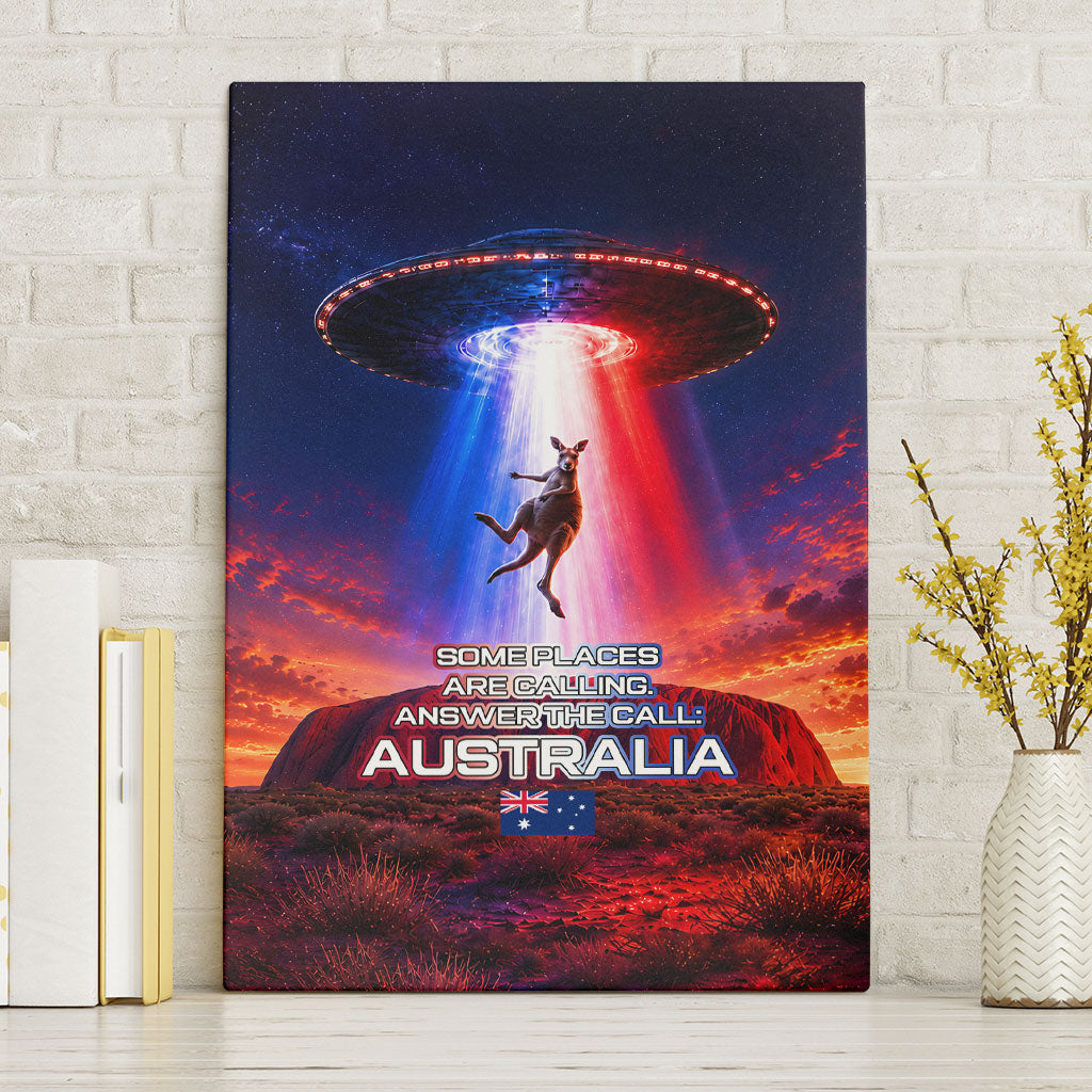 Australia Koala And Kangaroo UFO Canvas Wall Art Sci-Fi Galaxy Opera House And Uluru