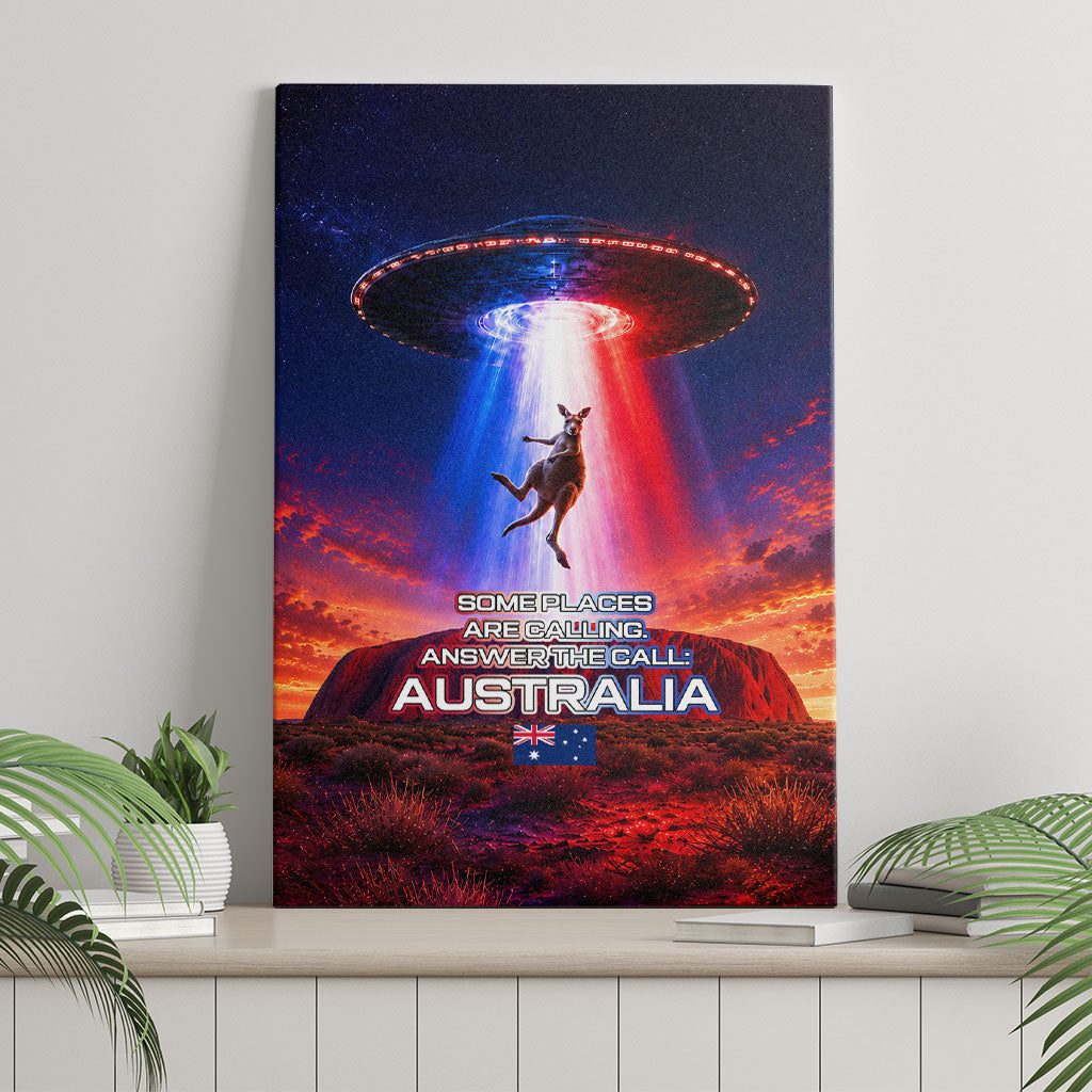 Australia Koala And Kangaroo UFO Canvas Wall Art Sci-Fi Galaxy Opera House And Uluru