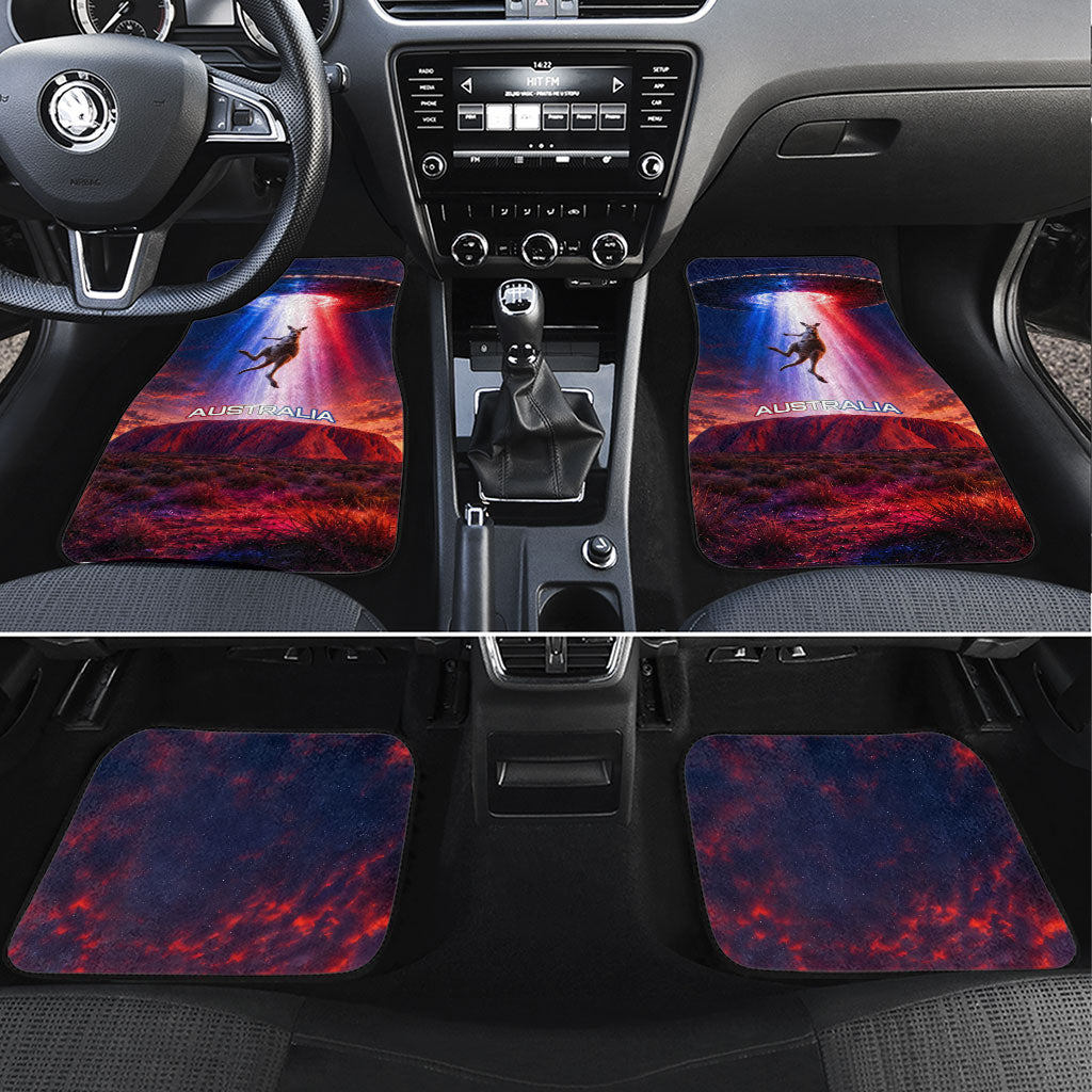 Australia Koala And Kangaroo UFO Car Mats Sci-Fi Galaxy Opera House And Uluru