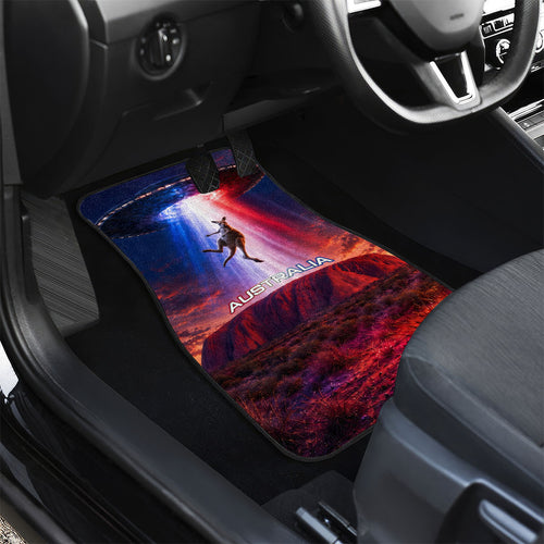 Australia Koala And Kangaroo UFO Car Mats Sci-Fi Galaxy Opera House And Uluru